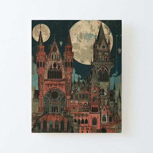 Canevas imprimer Salles d'histoire : architecture gothique - Dark Academia Aesthetic Sans cadre 40x50cm DIY installer