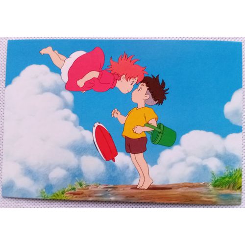 Ponyo Sur La Falaise / Gake No Eu No Ponyo - Carte Postale 14,2 X 9,6 Cm (Miyazaki, Studio Ghibli)