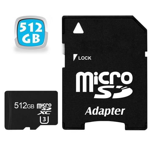 Carte Micro SD 512 Go Classe U3 Mémoire à Transfert Rapide Adaptateur Fourni YONIS