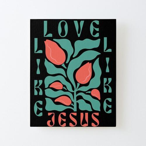 Canevas imprimer Boho Love Like Jesus, verset biblique pour hommes, citations évangéliques chrétiennes pour femmes, conception inspirante de femme chrétienne Sans cadre 40x50cm DIY installer