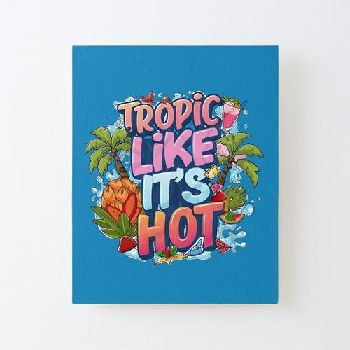 Canevas imprimer Tropic Like It's Hot - Thème tropical amusant pour des ambiances estivales Sans cadre 40x50cm DIY installer