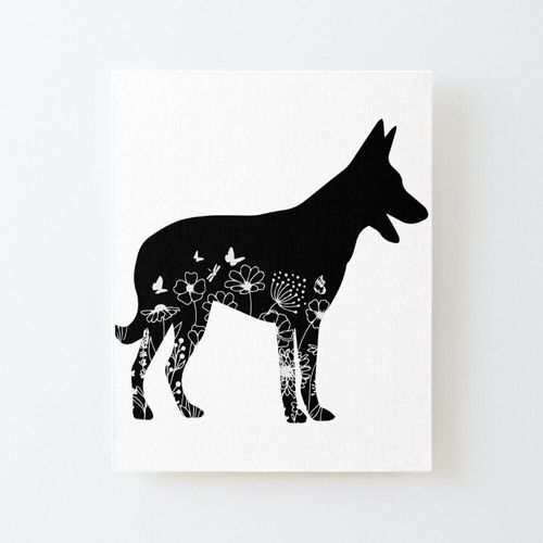 Canevas imprimer Belge Malinois Chien Maman Floral Belge Malinois Femmes Fête des Mères Cadeau Mama Dog Lovers Sans cadre 40x50cm DIY installer
