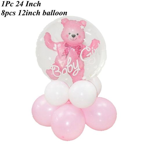 petite fille ballon - Ballons en forme d'ours à bulles pour bébé garçon et fille, décoration de fête de baptême, fête prénatale, jouets pour enfants en boules, ballons