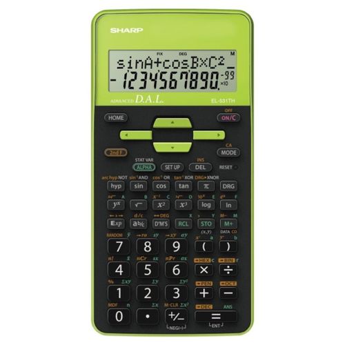 Sharp El-531th Calcolatrice Tasca Calcolatrice Scientifica Nero, Verde