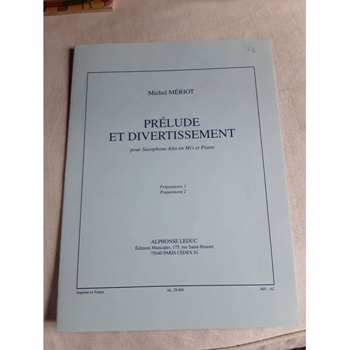 Prélude Et Divertissement Meriot