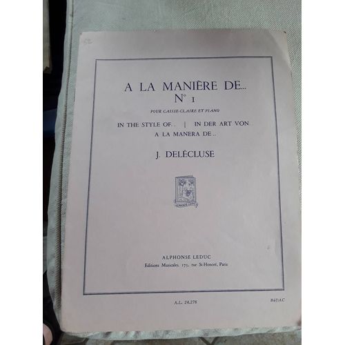 A La Manière De N 1 J Delécluse