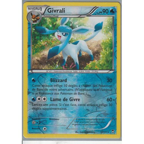 Carte Pokemon - Givrali - 19/111 - Holo-Reverse - Xy Poings Furieux - V.F