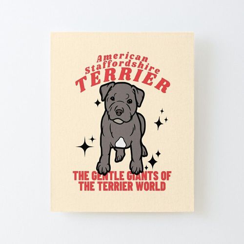 Canevas imprimer American staffordshire terrier : les gentils géants du monde des terriers Sans cadre 40x50cm DIY installer