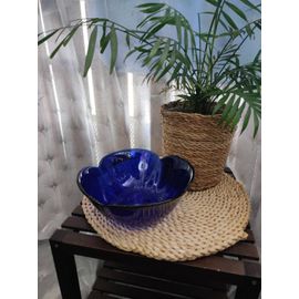 Saladier Verre Bleu