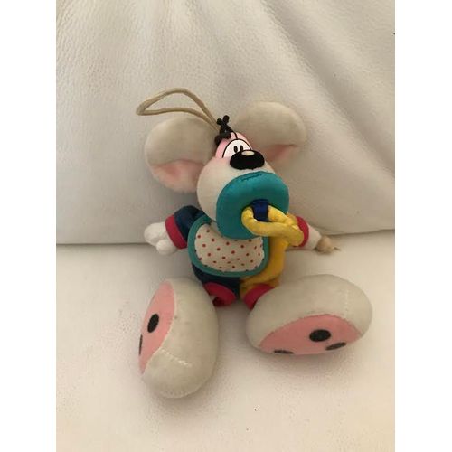 Peluche Doudou Souris Diddl Avec Sa Tétine Et Son Bavoir Depesche 16 Cm