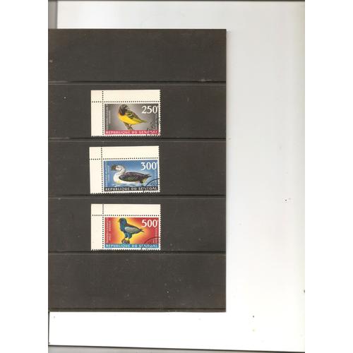 3 Timbres Oblitérés Sénégal Oiseaux Yt 65 À 67 1968