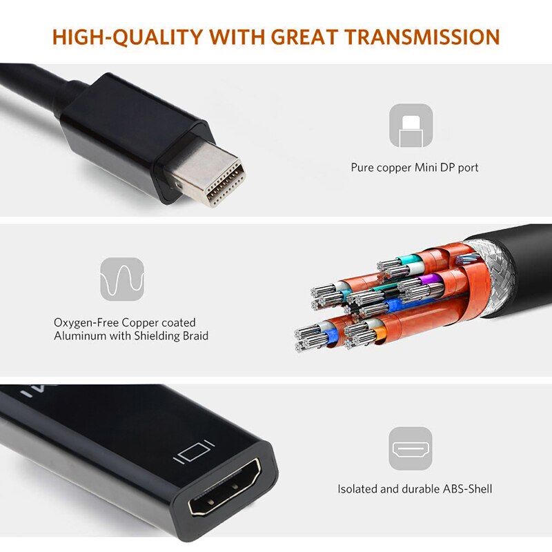 4K Mini adaptateur convertisseur mle  femelle cble Thunde... - 5
