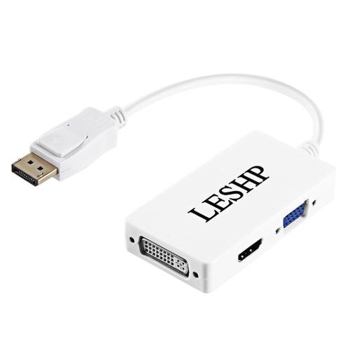 4K TYPE-C HDMI - 4K TYPE C-HDMI - Adaptateur 3 en 1 Thunderbolt Display Port MINI DP mâle vers HDMI, DVI VGA femelle, câble convertisseur pour Apple MacBook Air Pro