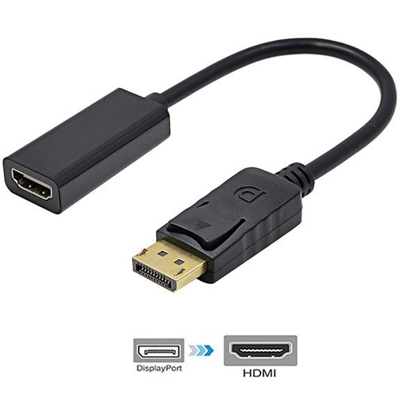 DP  HDMI - Adaptateur Audio DP  HDMI VGA DVI 4 en 1, conve...