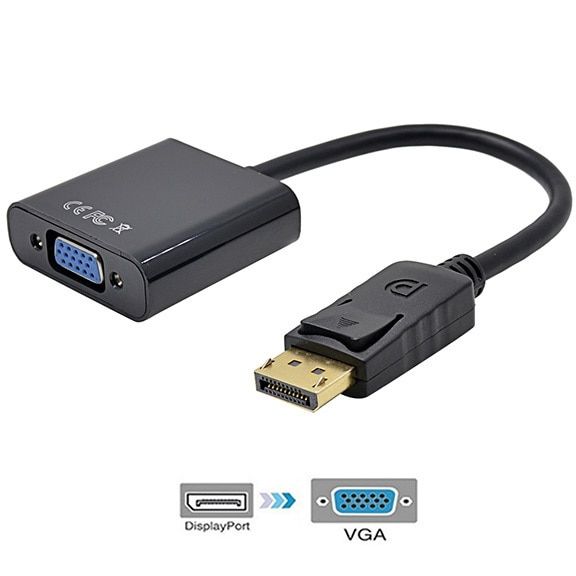 DP vers VGA - Adaptateur Audio DP  HDMI VGA DVI 4 en 1, con...