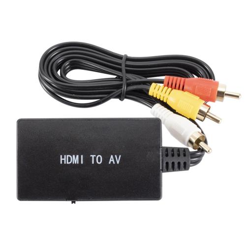 Adaptateur AV vers HDMI convertisseur RCA vers HDMI, convertisseur Audio vidéo, Compatible avec un moniteur TV projecteur avec entrée RCA.