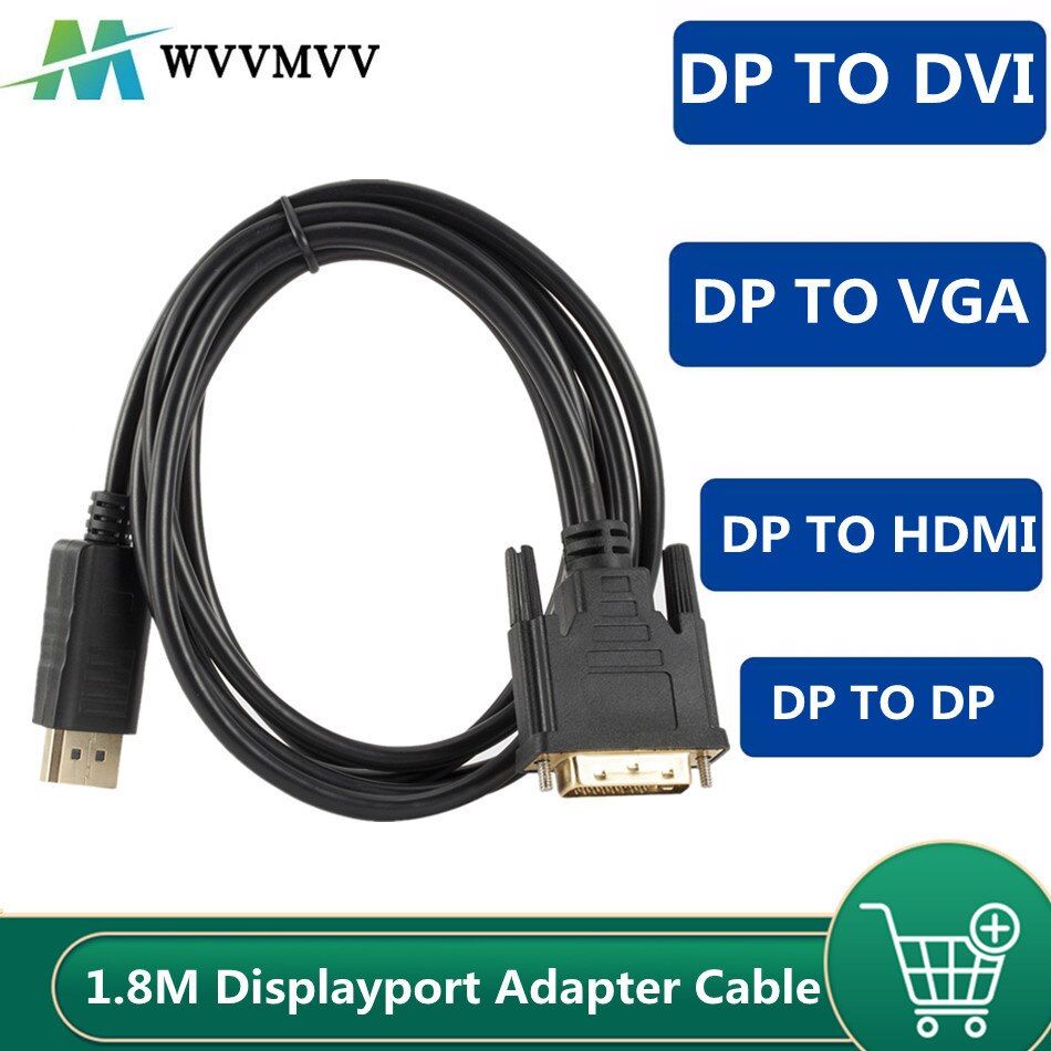 DP DP - 1.8m - Adaptateur de c�ble DP vers HDMI, 1080P, 1.8M... - 2