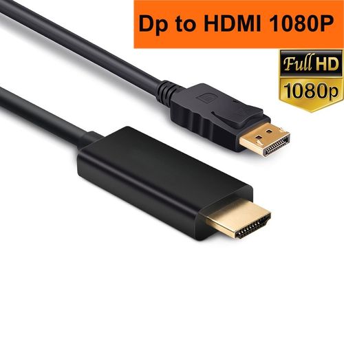 DP à HDMI 1080P - 1m - adaptateur de câble DVI 4K vers VGA, HDMI, Mini DP, convertisseur pour PC