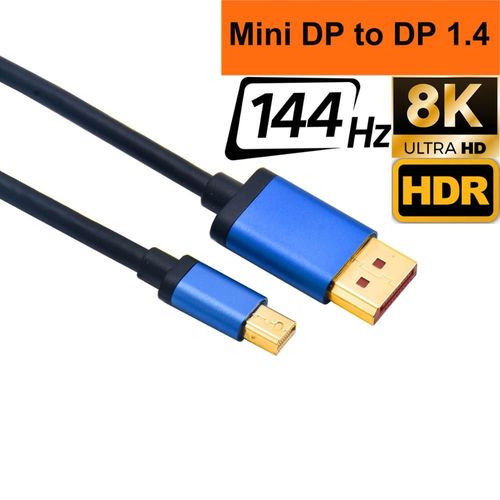 DP Mini DP 8K - 1m - adaptateur de câble DVI 4K vers VGA, HDMI, Mini DP, convertisseur pour PC