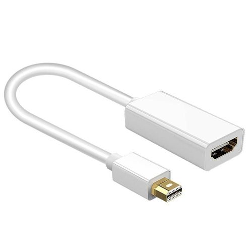 blanche - Adaptateur de câble Mini Display Port vers HDMI, Thunderbolt, convertisseur 1080P vers DP, P0H9