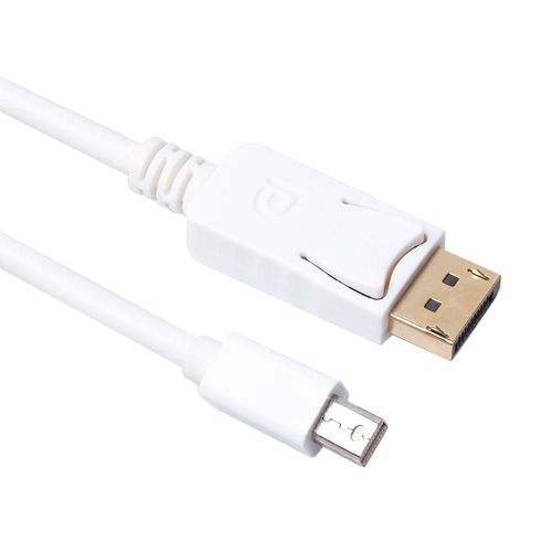 blanche - 1.8m - Adaptateur Mini Display Port DP vers DisplayPort DP 1.2 HDMI, câble de connexion mâle vers mâle de 6 pieds