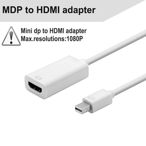 HDMI 1080P PEAD - = 0.5 m - Adaptateur Mini Display port dp vers HDMI, VGA, DVI, Displayport, câble convertisseur pour apple macbook pro air, Asus, Lenovo, ordinateur portable