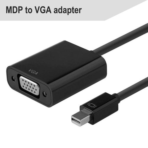 MDP vers VGA - = 0.5 m - Adaptateur Mini Display port dp vers HDMI, VGA, DVI, Displayport, câble convertisseur pour apple macbook pro air, Asus, Lenovo, ordinateur portable