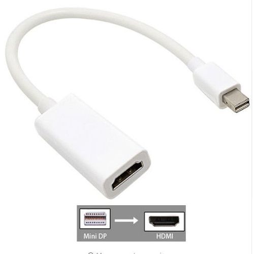 MINI DP TO HDMI - = 0.5 m - Adaptateur Mini displayport DP Thunderbolt vers DVI VGA HDMI, câble convertisseur compatible pour iMac Mac Mini Pro Air Book vers moniteur TV