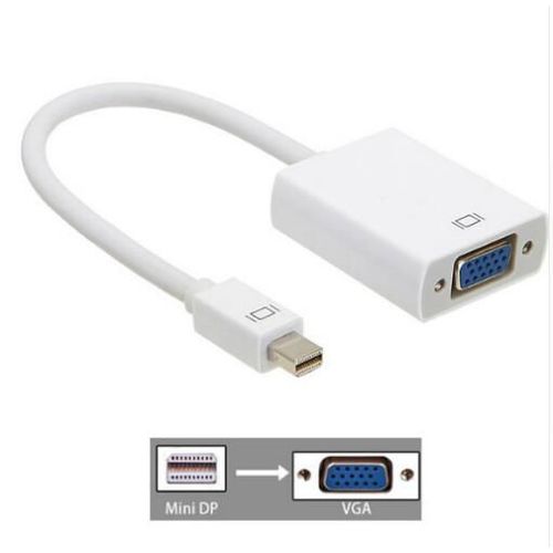 MINI DP TO VGA - = 0.5 m - Adaptateur Mini displayport DP Thunderbolt vers DVI VGA HDMI, câble convertisseur compatible pour iMac Mac Mini Pro Air Book vers moniteur TV
