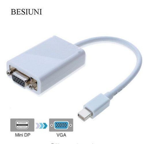 MINI DP TO VGA - = 0.5 m - Adaptateur Mini displayport DP Thunderbolt vers DVI VGA HDMI, câble convertisseur compatible pour iMac Mac Mini Pro Air Book vers moniteur TV