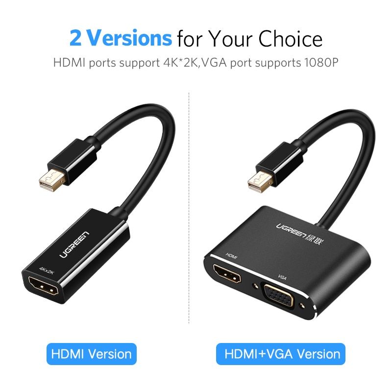 HDMI VGA-Mtal-Noir - adaptateur Mini DisplayPort vers HDMI ... - 6