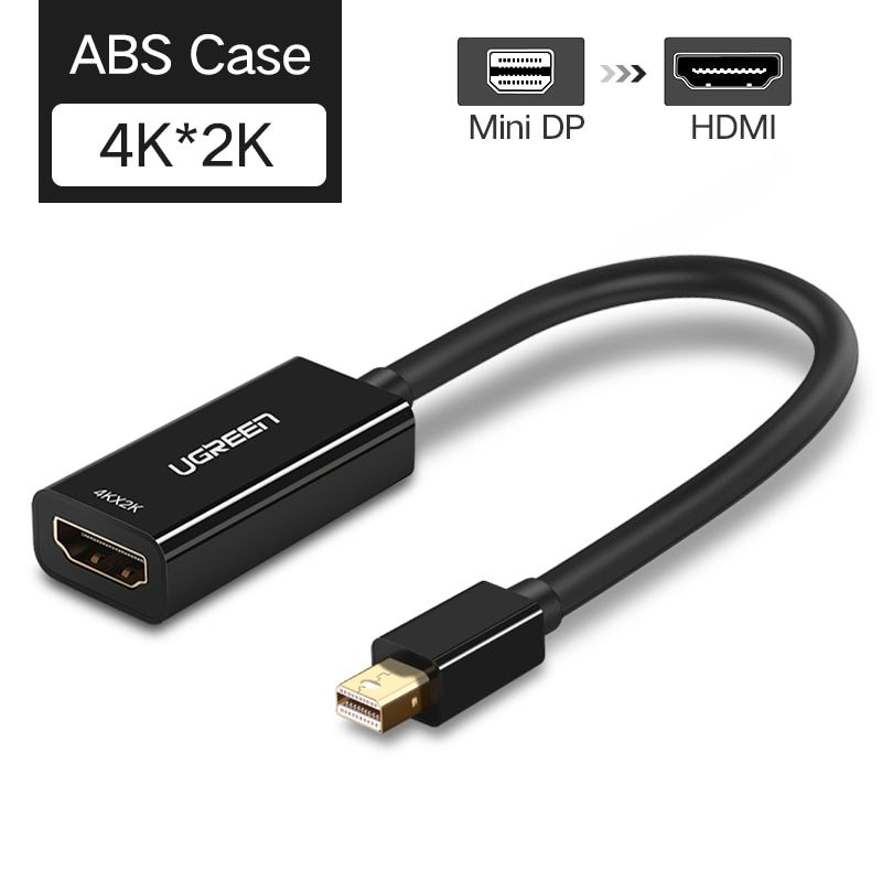HDMI-4K-Noir - adaptateur Mini DisplayPort vers HDMI VGA, co...