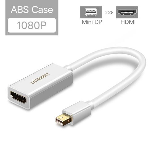 1080P-HDMI-Blanc - adaptateur Mini DisplayPort vers HDMI VGA, Thunderbolt 2, câble DP pour MacBook Air 13 Surface Pro 4