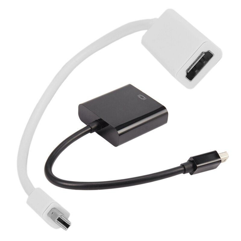 blanc noir - Adaptateur Mini DisplayPort vers HDMI, 2 pices... - 3