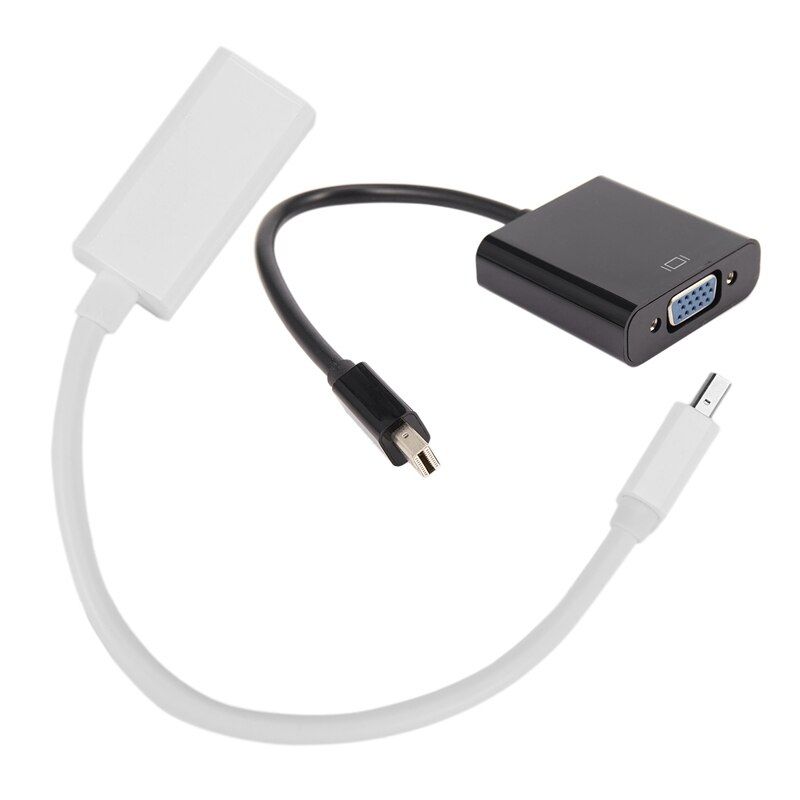 blanc noir - Adaptateur Mini DisplayPort vers HDMI, 2 pices... - 8