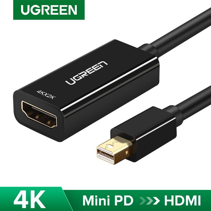 1080P Noir - adaptateur Mini DisplayPort vers HDMI, Mini DP ... - 2