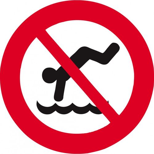 Interdit De Plonger - 10cm - Sticker/Autocollant