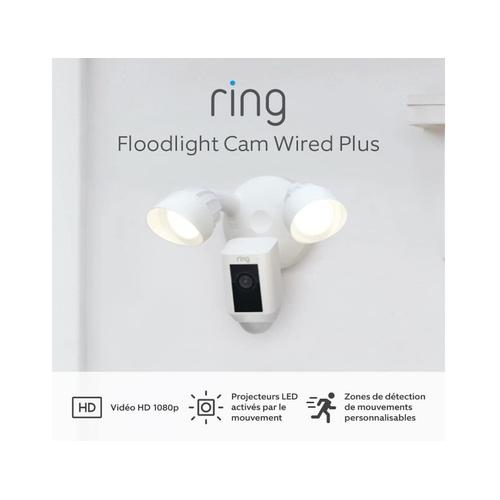 Caméra de sécurité Ring Floodlight Cam Wired PLUS blc