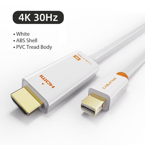 Blanc 4K 30Hz - 3meters - adaptateur Thunderbolt Mini DisplayPort vers HDMI 4K, câble pour TV 1080P, ordinateur Lenovo MacBook N043