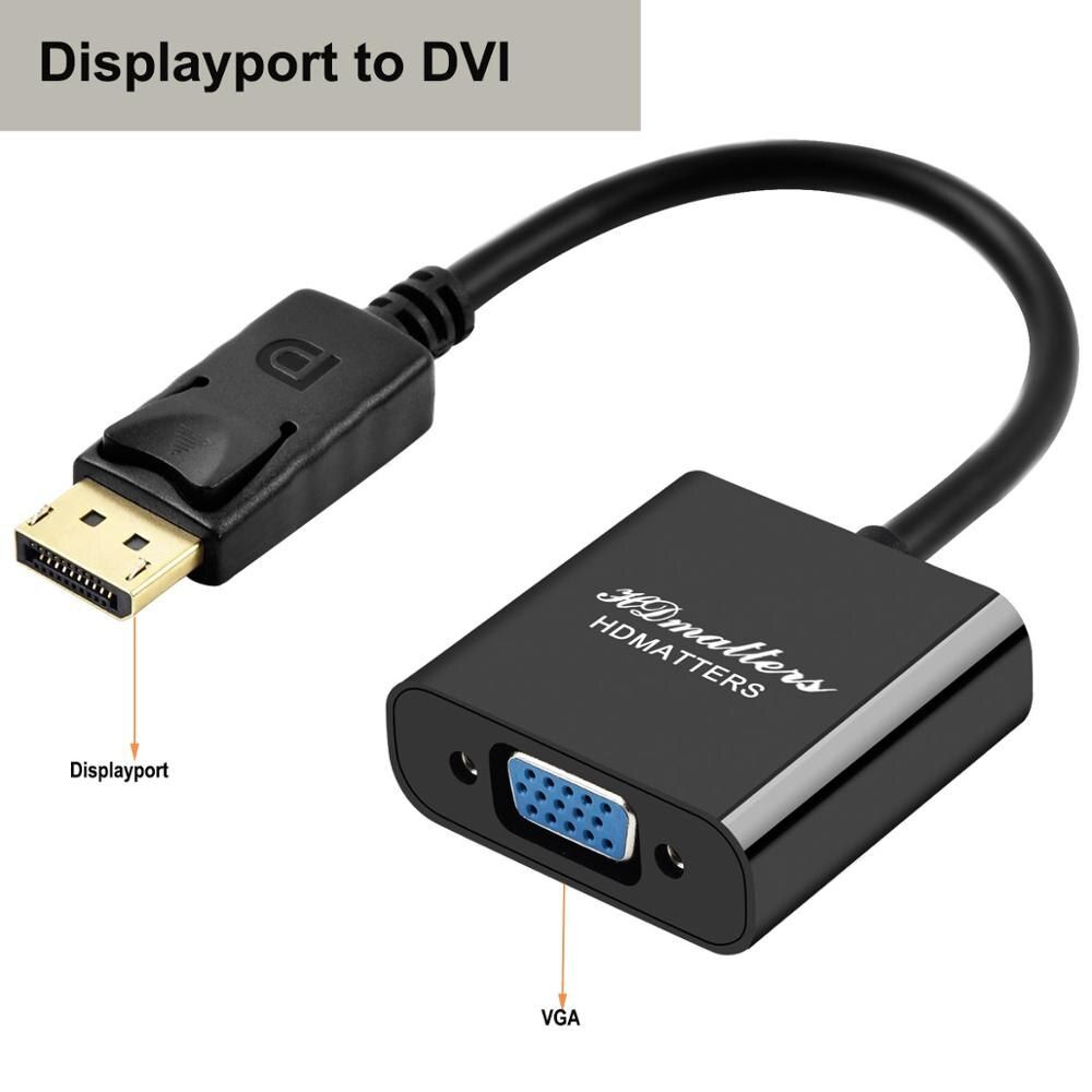 Mini dp DP - Cble adaptateur Displayport vers HDMI 4K VGA D... - 5