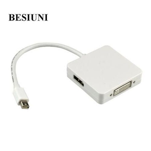 MiniDP 2 HDMI DP DVI - 1.8m - câble adaptateur Thunderbolt Displayport Mini Display Port DP vers HDMI mâle compatible pour Apple Macbook Mac Air, 1.8M