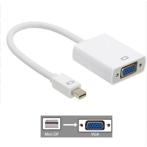 MINI DP TO VGA - 1.8m - Câble adaptateur Thunderbolt Displayport Mini Display Port DP vers HDMI mâle compatible pour Apple Macbook Mac Air, 1.8M/6ft