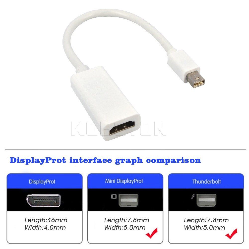 Blanca - cble adaptateur Thunderbolt Mini DisplayPort DP ve... - 6