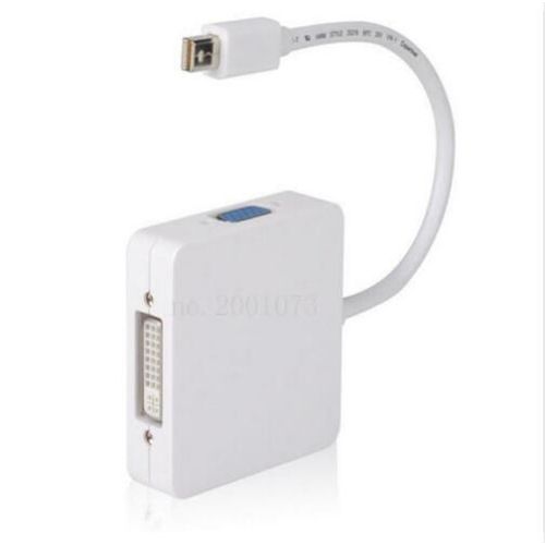 rouge - = 0.5 m - câble adaptateur Thunderbolt vers HDMI, VGA, DVI, 3 en 1, pour iMac, Mac Mini Pro, Air Book