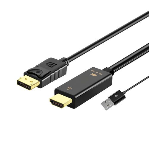 DP Homme - câble adaptateur USB 2.0 vers DP mâle/femelle, 4K/60Hz, compatible HDMI, pour ordinateurs de bureau et portables