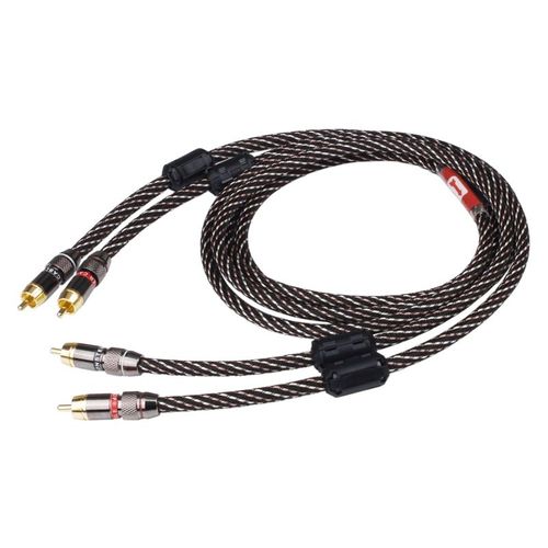 brownness - 1.5m - câble audio en cuivre de haute pureté, 1.5 mètres, double RCA, signal lotus, câble d'amplificateur de puissance