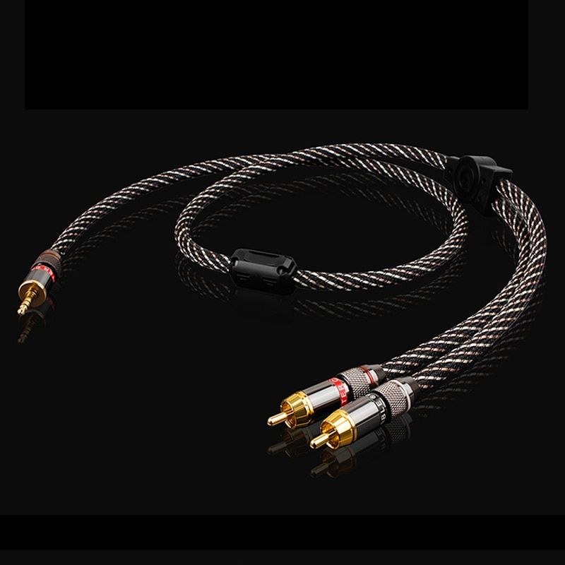 2m - cble audio pour ordinateur avec deux ttes lotus, 2 m... - 5