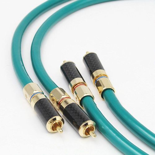 RCA plaqué or - 2m - câble de signal audio ORTFON danois 8N en cuivre monocristallin, 2 mètres, pour hi-fi, audio RCA, double lotus