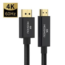 DP à HDMI - 1,5 m (4,92 ft) - câble DisplayPort vers HDMI 1080P @ 60Hz, DP vers HDMI, 4K, pour PC portable, HDTV, projecteur