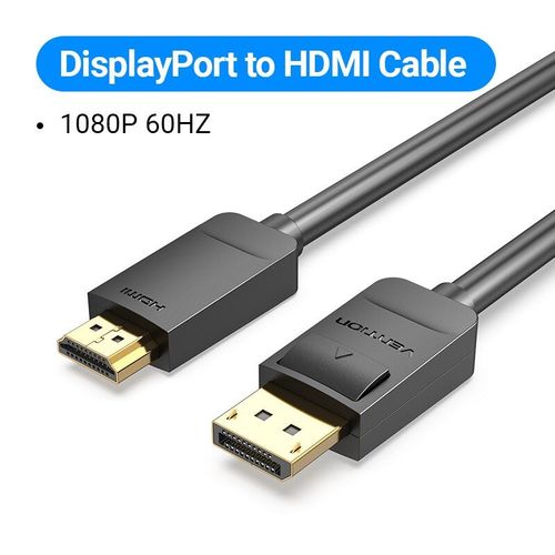 1080P 60Hz-Noire - 5m - câble DisplayPort vers HDMI 1080P DP vers HDMI, adaptateur mâle vers HDMI mâle pour projecteur HDTV